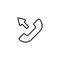 Icon. Outgoing call symbol