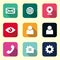 Icon pack, Home icon, Telephone icon, mail, icon, navigatiopn icon