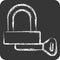 Icon Padlock related to Bicycle symbol. chalk Style. simple design editable. simple illustration