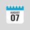 Icon page calendar day - 7 August