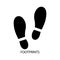 Icon of a pair of human footprints. Vector illustration eps 10