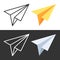Icon paper airplane