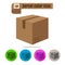 Icon parcel colorful design vector on white background