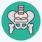 Icon Pelvis. related to Human Organ symbol. color mate style. simple design editable. simple illustration