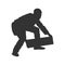 icon of person lifting weights