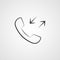 icon phone tube call, app modern illustration vector