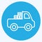 Icon Pickup Truck. suitable for Garden symbol. blue eyes style. simple design editable. design template vector. simple symbol