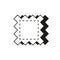 The icon of a piece of fabric. Sewing production. Simple vector illustration on a white background