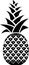 Icon pineapple, symbol of hospitality