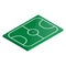 Icon playground soccer in isometric, vector illustration.