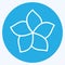 Icon Plumeria. related to Thailand symbol. blue eyes style. simple design editable. simple illustration. simple vector icons.