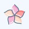 Icon Plumeria. related to Thailand symbol. doodle style. simple design editable. simple illustration. simple vector icons. World