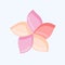 Icon Plumeria. related to Thailand symbol. flat style. simple design editable. simple illustration. simple vector icons. World