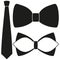Icon poster man father dad day classic tie bowtie silhouette hipster set.
