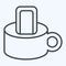Icon Pottage. related to Breakfast symbol. line style. simple design editable. simple illustration