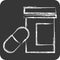 Icon Prescription Drugs. related to Addiction Dictionary symbol. chalk Style. simple design editable. simple illustration