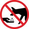 Icon prohibiting road sign, pointer prohibiting breeding animals