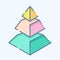 Icon Pyramid Chart. related to 3D Visualization symbol. doodle style. simple design editable. simple illustration