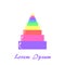 Icon the pyramid. toy for a child. Cute vivid illustration