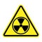 Icon of radioactivity. Radioactive material, danger or risk. Simple flat design