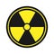 Icon of radioactivity. Radioactive material, danger or risk. Simple flat design