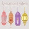 icon ramadhan lantern background purple