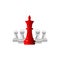 Icon of realistic chess pieces. Vector illustration eps 10