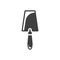 Icon rectangular trowel. Vector on a white background.