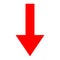 Icon red arrow direction on a white background