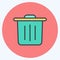 Icon Reduces Waste. suitable for education symbol. color mate style. simple design editable. design template vector. simple