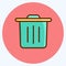 Icon Reduces Waste. suitable for education symbol. flat style. simple design editable. design template vector. simple illustration