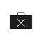 Icon reject suitcase vector illustration on white background, Editable Stroke