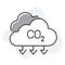 An icon representing carbon neutrality and efforts to reduce carbon emissions, promoting sustainable living and carbon offset