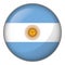 Icon representing location pin with the flag of Argentina