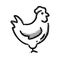 This icon represents products or practices associated with free-range farming. It signifies a commitment to animal welfare and