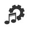Icon of the ringtone, setting the parameters of the ringtone or music player. Simple design for the website and app logo