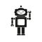 The icon of the robot. Simple vector illustration on white background