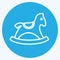 Icon Rocking Horse. suitable for Toy symbol. blue eyes style. simple design editable. design template vector. simple symbol