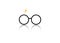 Icon of a round glasses, minimal potter style, isolated