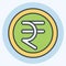 Icon Rupee. related to India symbol. color mate style. simple design editable. simple illustration