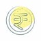 Icon Rupee. related to India symbol. Color Spot Style. simple design editable. simple illustration