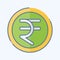 Icon Rupee. related to India symbol. doodle style. simple design editable. simple illustration