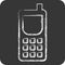 Icon Satellite Phone. related to Satellite symbol. chalk Style. simple design editable. simple illustration