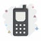 Icon Satellite Phone. related to Satellite symbol. comic style. simple design editable. simple illustration