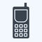 Icon Satellite Phone. related to Satellite symbol. glyph style. simple design editable. simple illustration