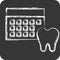 Icon Scheduling. related to Dental symbol. chalk Style. simple design editable. simple illustration