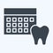 Icon Scheduling. related to Dental symbol. glyph style. simple design editable. simple illustration