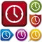 Icon series: clock (vector)