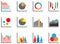 Icon set of colored information chart for infographic presentation and web dashboard