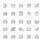 Icon set - email and letter outline stroke